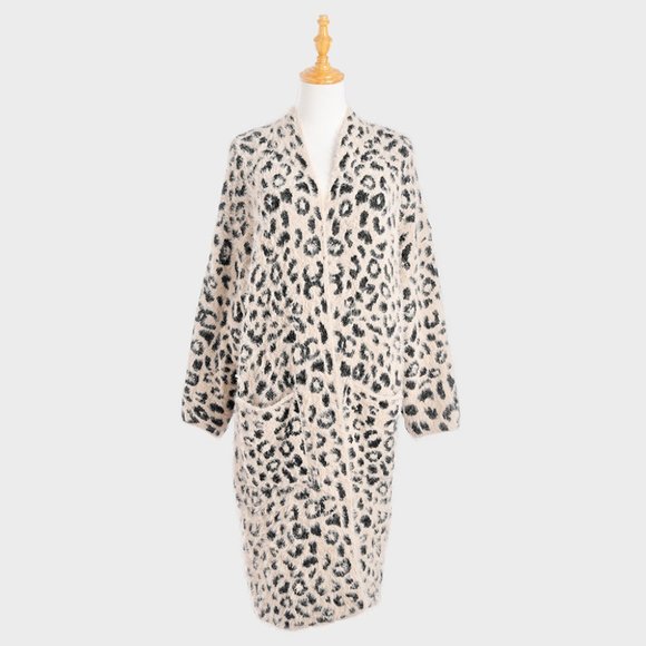 Leopard Patterned Pockets Cardigan - Picture 2 of 2